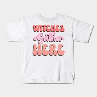 Witches Gather Here Halloween Kids T-Shirt